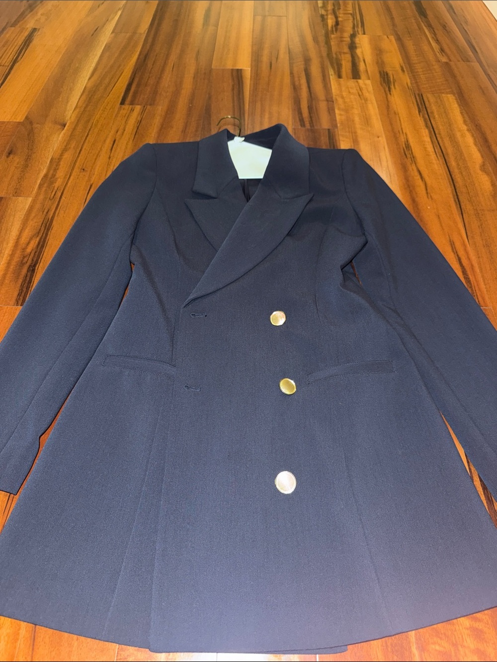 Navy Double-Breasted Women’s Blazer Dress